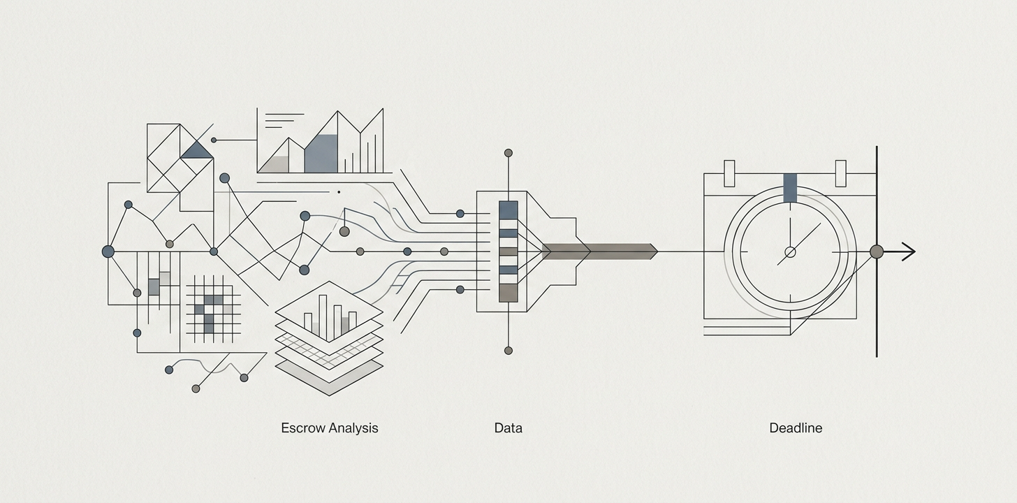 Escrow analysis is a data problem with a deadline