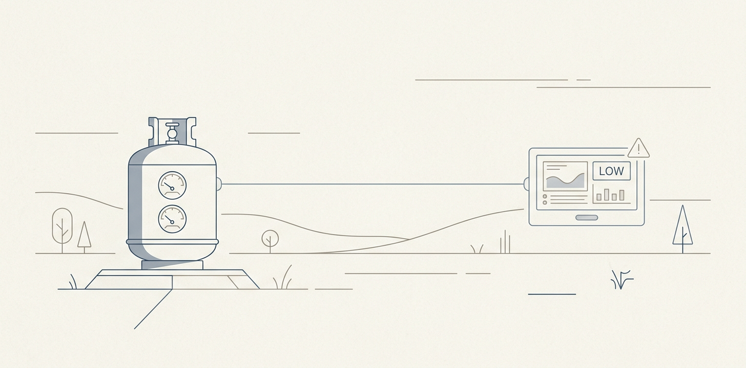 Your propane software says the tank is low